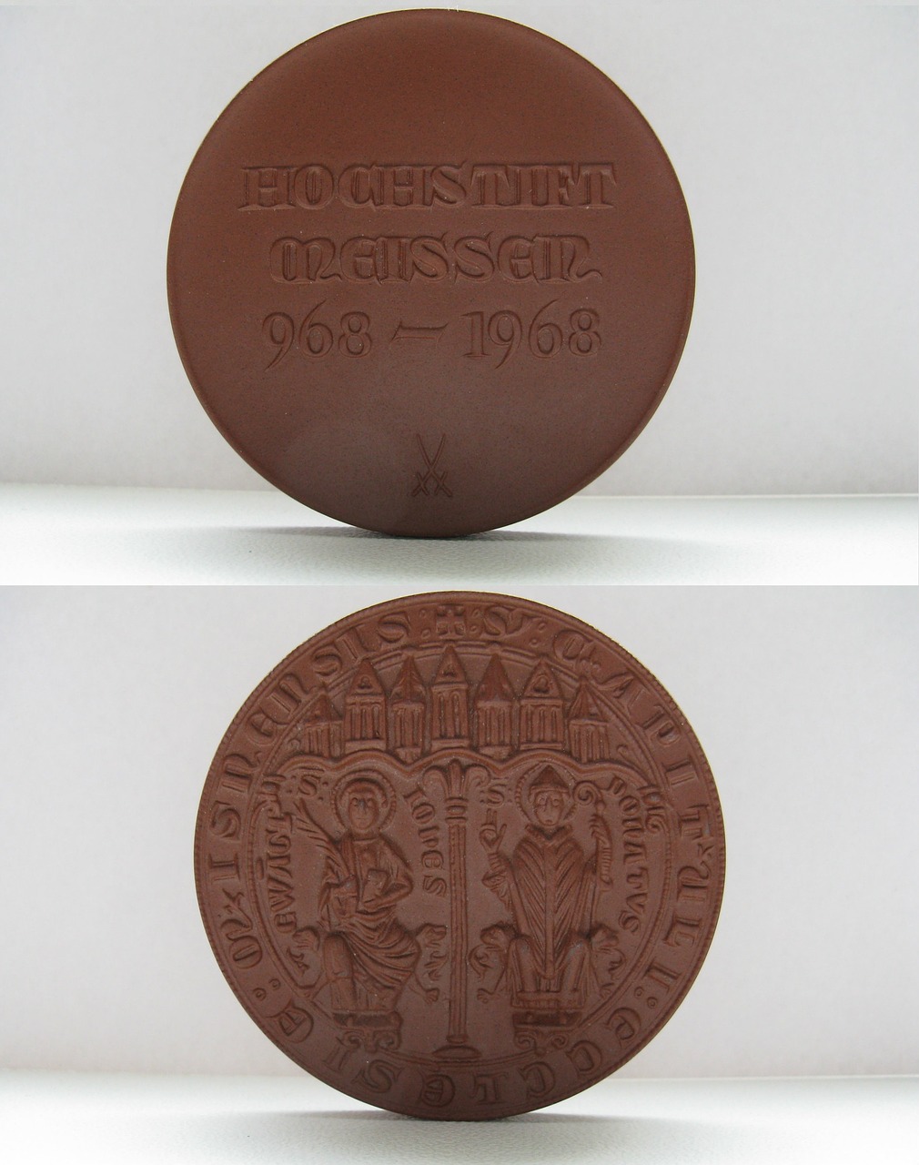 Medalis, Meissen, Porcelianas, Didelis Kaištis, 1968, Ddr, Senas, Rytinė Vokietija, Darbo Vieta, Istoriškai