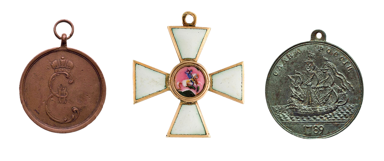 Medalis, Apdaila, Rusija, 18-Ojo Amžiaus, Imperija, Kirsti, St George, Katerina, Jūra, Tradicijos