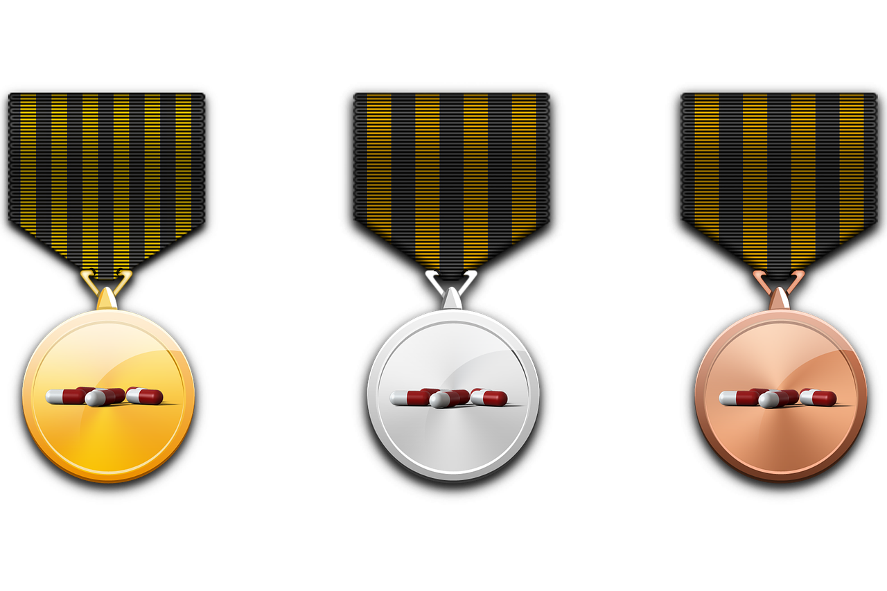 Medaliu,  Aukso Medalis,  Sidabrinis Medalis,  Bronzinis Medalis,  Apdovanojimas,  Dopingo,  Nemokama Iliustracijos, Nemokamos Nuotraukos,  Nemokama Licenzija