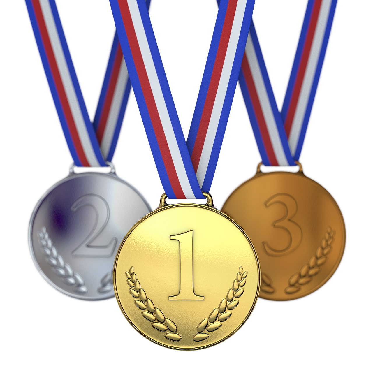 Medaliai, Nugalėtojas, Antroji Vieta, Trečias, Antra, Pirmas, Vienas, Du, Trys, 1