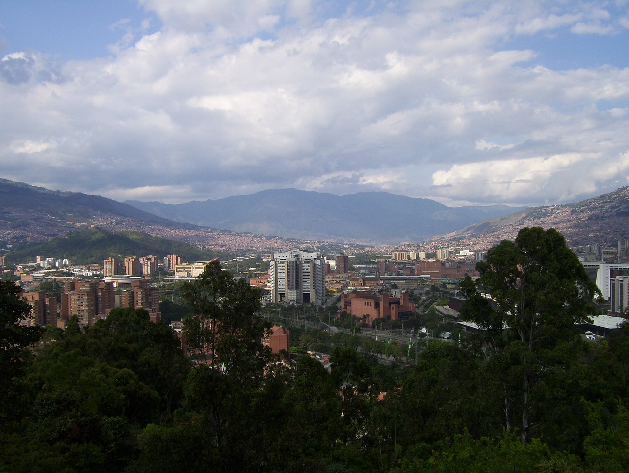 Medellín, Kolumbija, Pueblito Paisa, Architektūra, Panorama, Miestas, Miesto Panorama, Bokštas, Pastatas, Orientyras