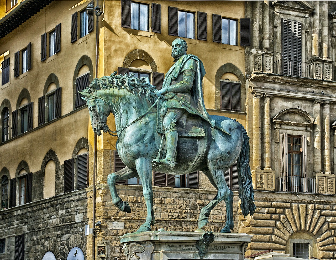 Medici, Plaza, Statula, Paminklas, Pastatas, Architektūra, Florencija, Italy, Lauke, Istorinis