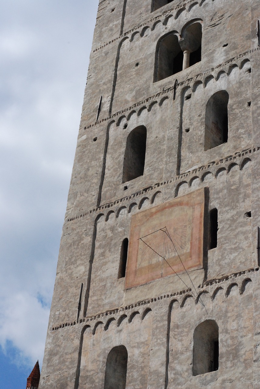 Viduramžių, Architektūra, Italy, Varpinė, Saulės Laikrodis, Nemokamos Nuotraukos,  Nemokama Licenzija