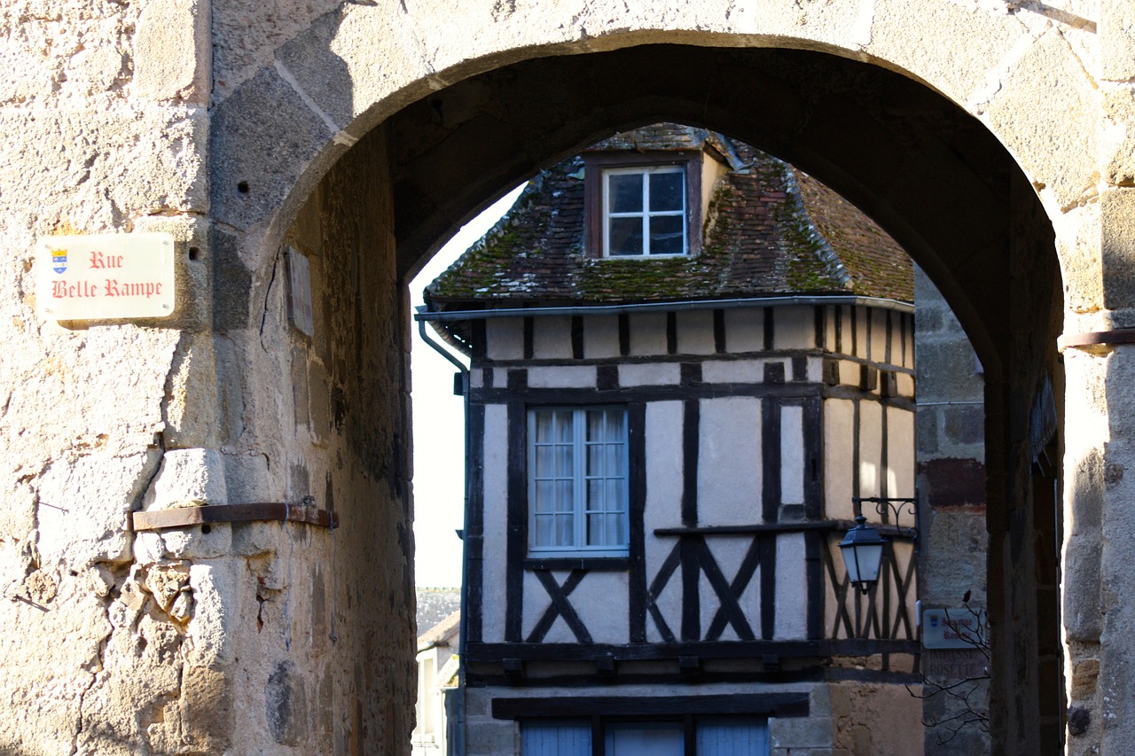 Viduramžių Arka, St Benoit Du Sault, Prancūzijos Medienos Rėminimas, Uogos, Viduramžių France, Senovės Kaimo Uogos, St Benoit Du Sault France, Nemokamos Nuotraukos,  Nemokama Licenzija