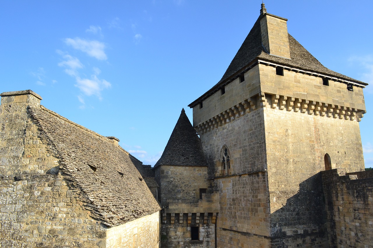 Viduramžių Pilis, Akmeninė Siena, Stogas, Viduramžių Bokštas, Castelnaudo Koplyčia, Vidutinis Amžius, Dordogne, Château De Castelnaud, Pilies Siena, Tvirtovė