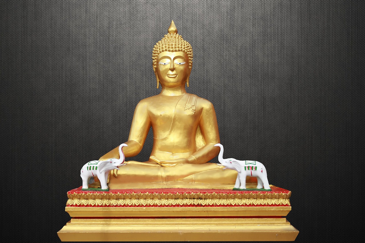 Medituoti Budą, Auksinė Buda, Zen, M, Meditacija, Asija, Budistinis, Skulptūra, Figūra, Apšvietimas