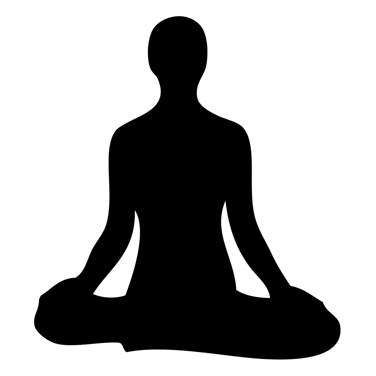 Meditacija, Medituojantis, Juoda, Siluetas, Moteris, Sėdi, Atsipalaiduoti, Gerovė, Kryžiuoti Kojomis, Kontūrai