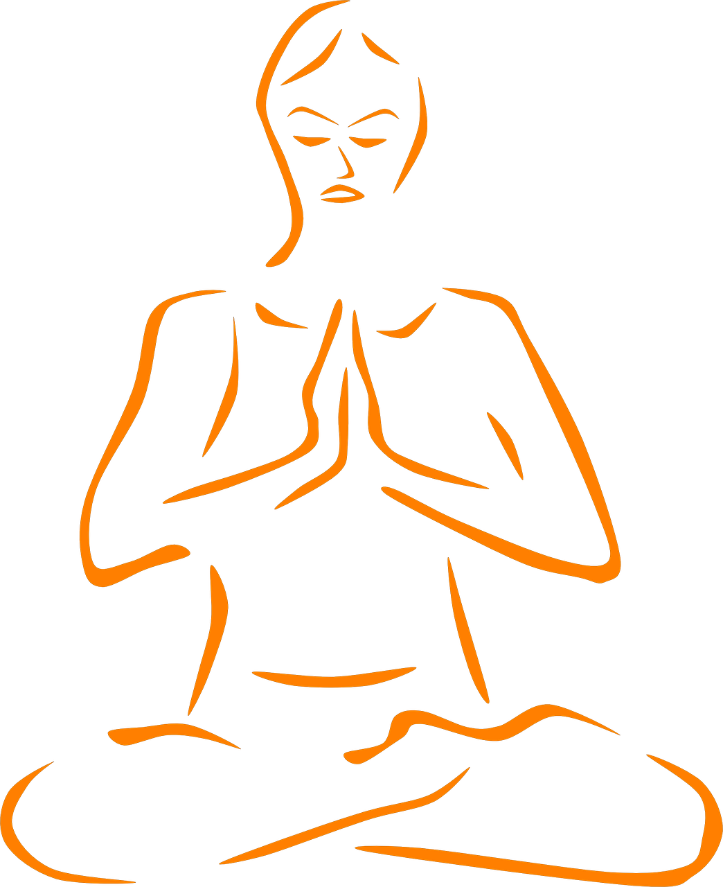 Meditacija, Medituoti, Kryžminės Kojos, Joga, Oranžinė, Moteris, Pratimas, Atsipalaidavimas, Kūnas, Sveikata