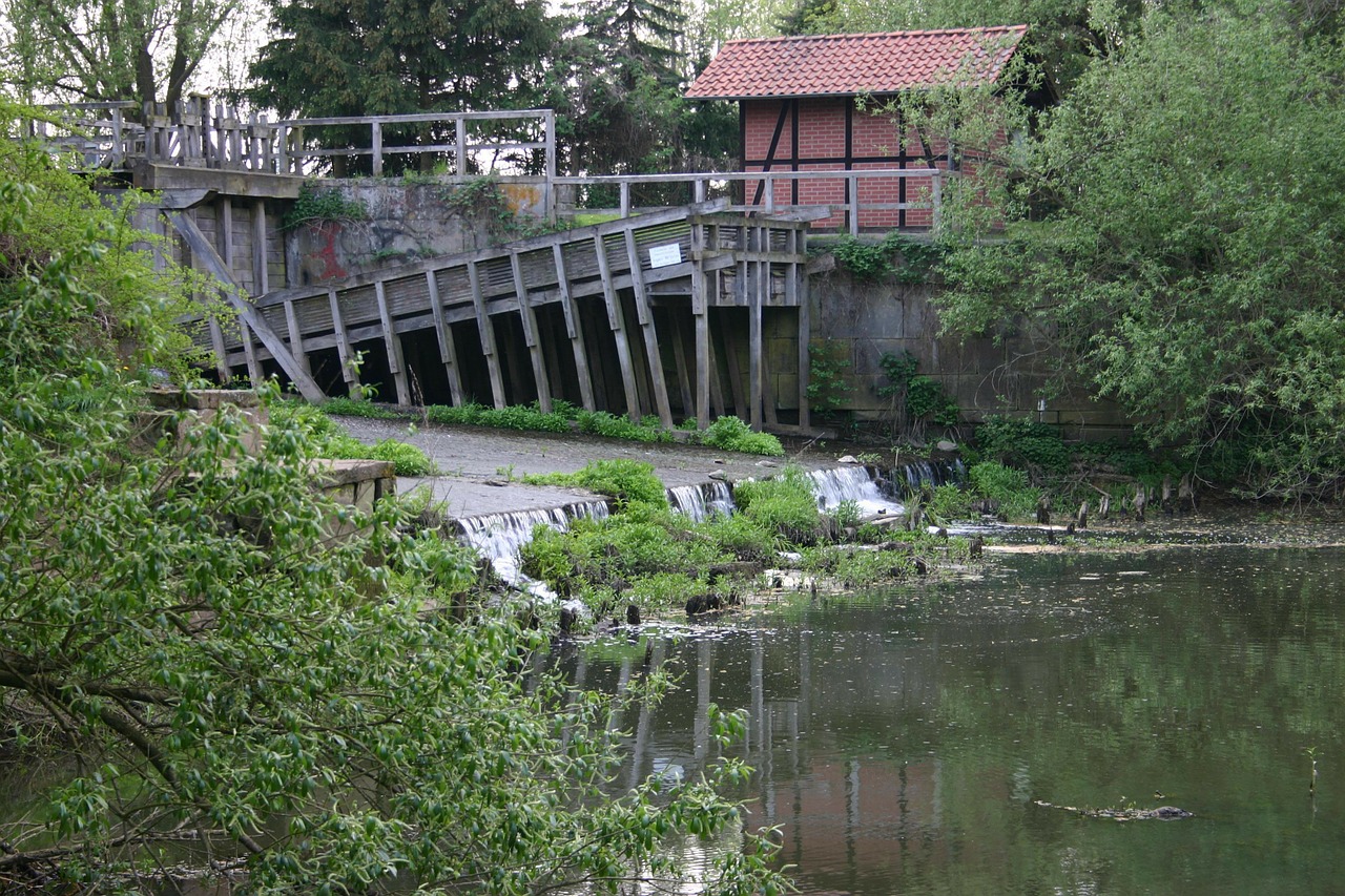 Meinersen, Žuvų Kopėčios, Okersperwerk, Upė, Žemos Ašys, Nemokamos Nuotraukos,  Nemokama Licenzija