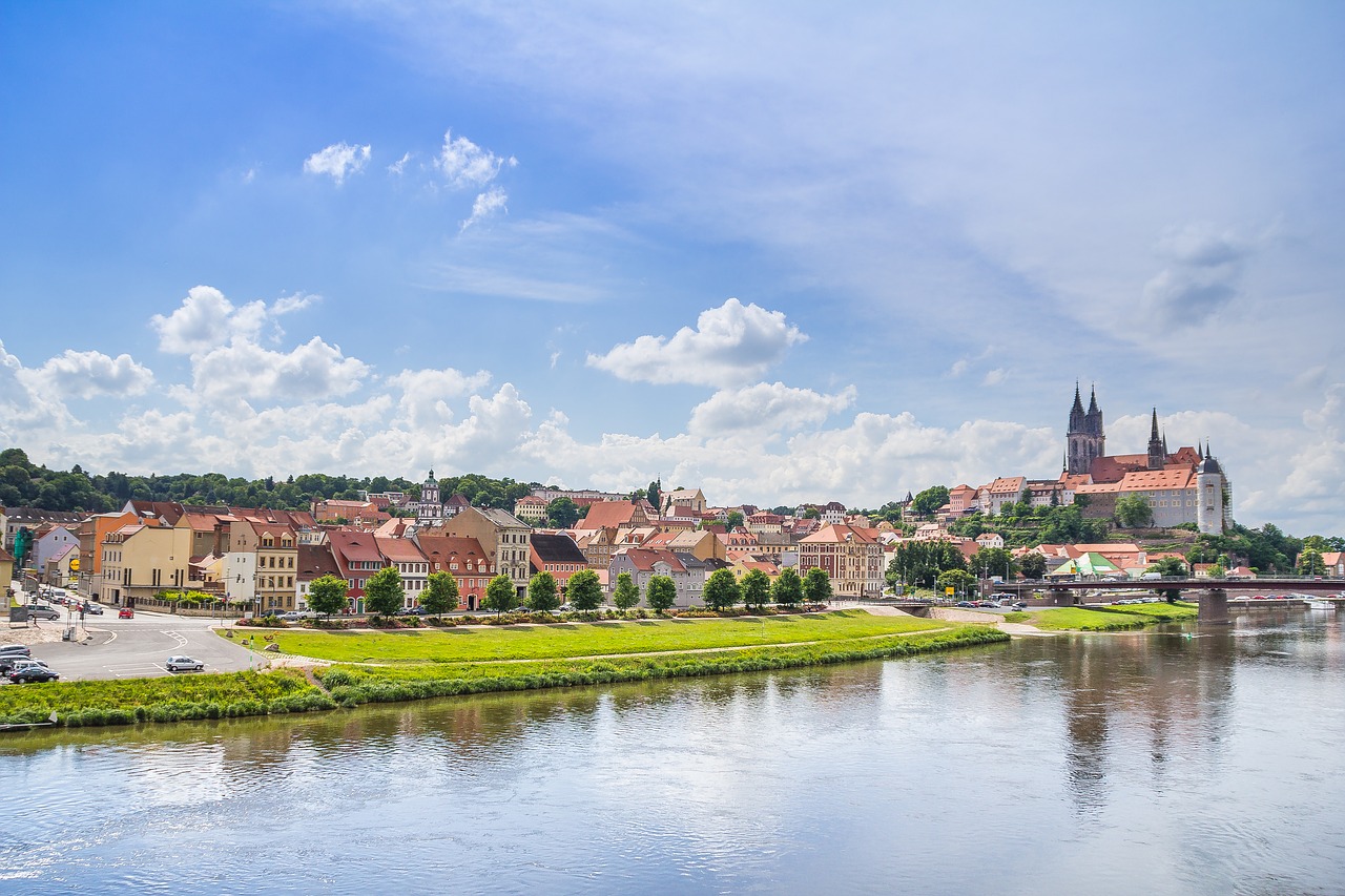 Meissen, Dom, Albrechtsburgo Pilis, Saksonija, Pilis, Elbe, Vokietija, Veidrodis, Miestas, Bažnyčia