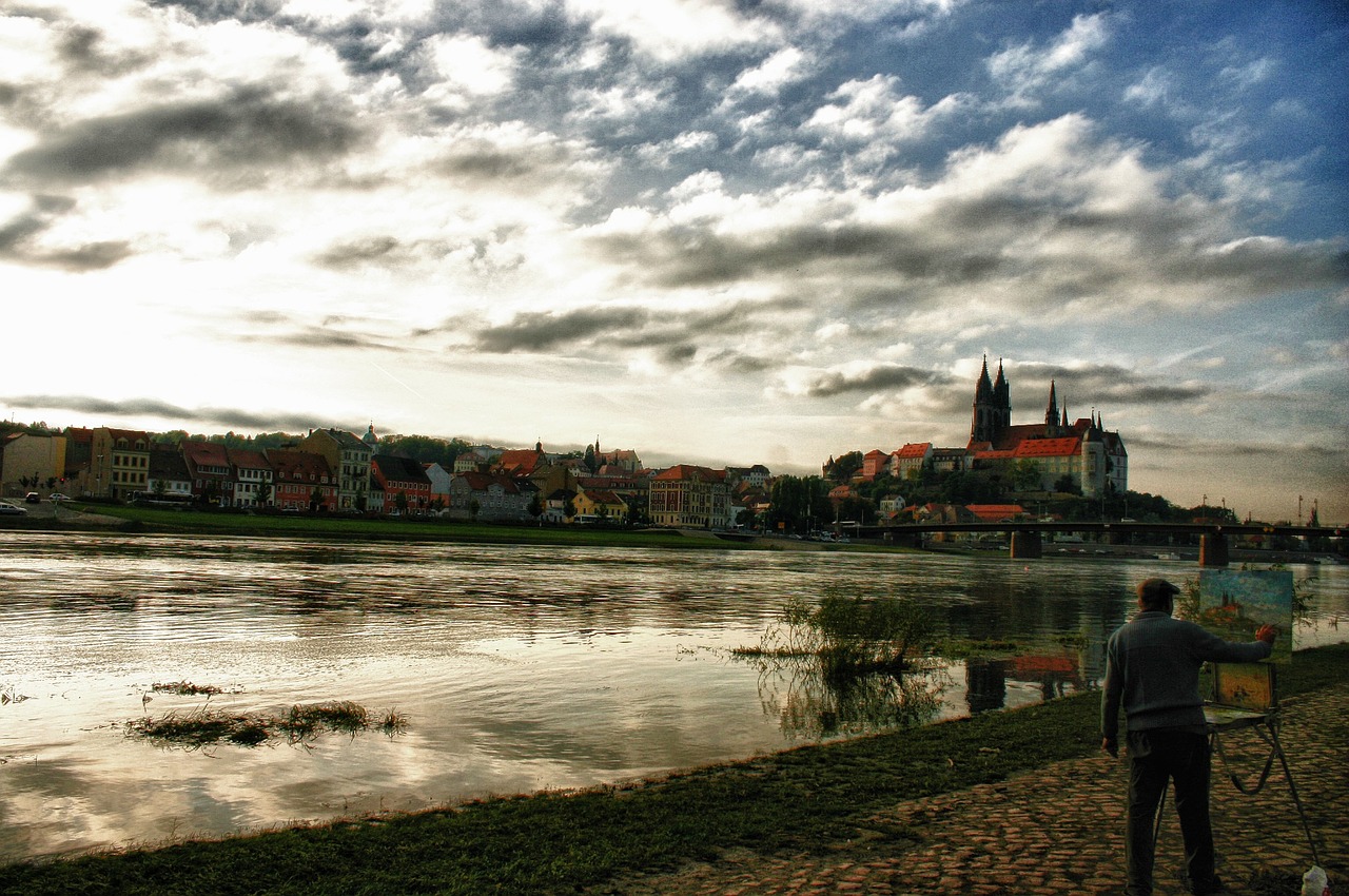 Meissen, Kraštovaizdžio Dailininkas, Elbe In Meißen, Nemokamos Nuotraukos,  Nemokama Licenzija