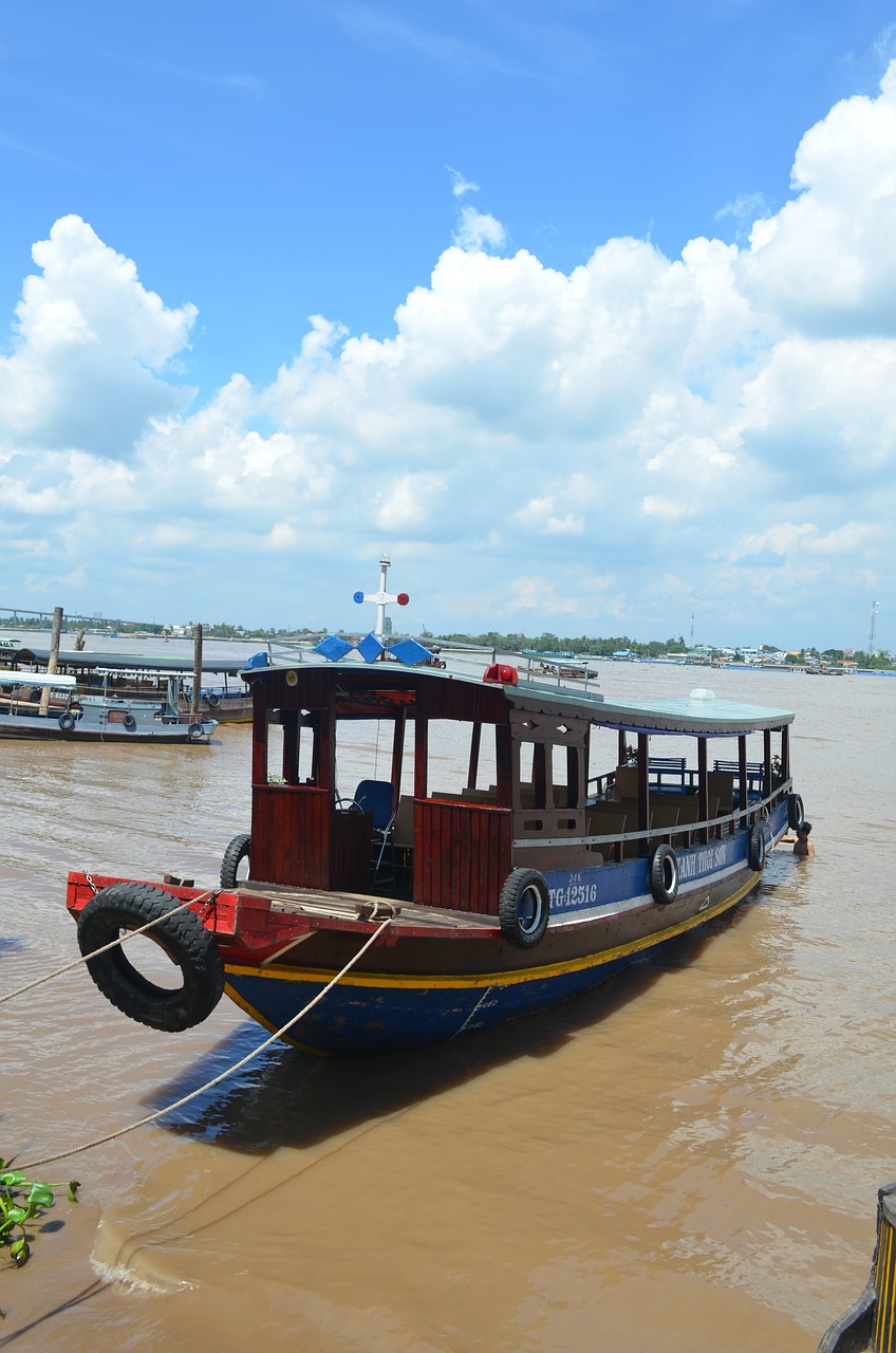 Mekongas, Valtis, Upė, Kelionė, Keltas, Laivas, Vietnamas, Atogrąžų, Gamta, Asian
