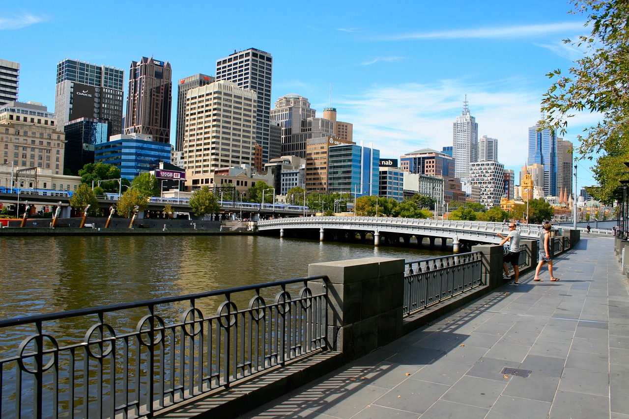 Melburnas, Panorama, Upė, Australia, Miestas, Melbourne Skyline, Viktorija, Melburno Miestas, Tiltas, Miesto Panorama