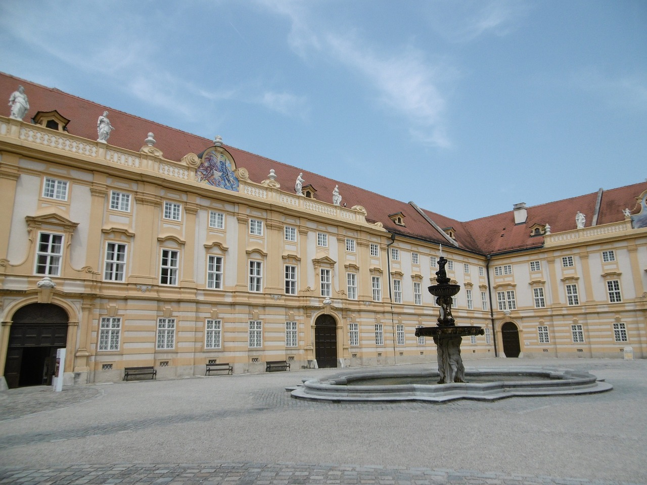 Melk Abbey, Melk, Abatija, Austria, Architektūra, Senas, Benediktinas, Europa, Paveldas, Wachau