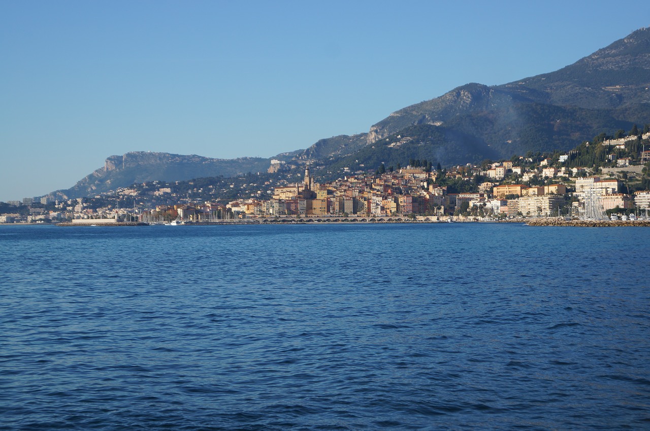 Menton, France, Riviera, Turizmas, Prancūzų Kalba, Kelionė, Viduržemio Jūros, Cote, Miestas, Senas