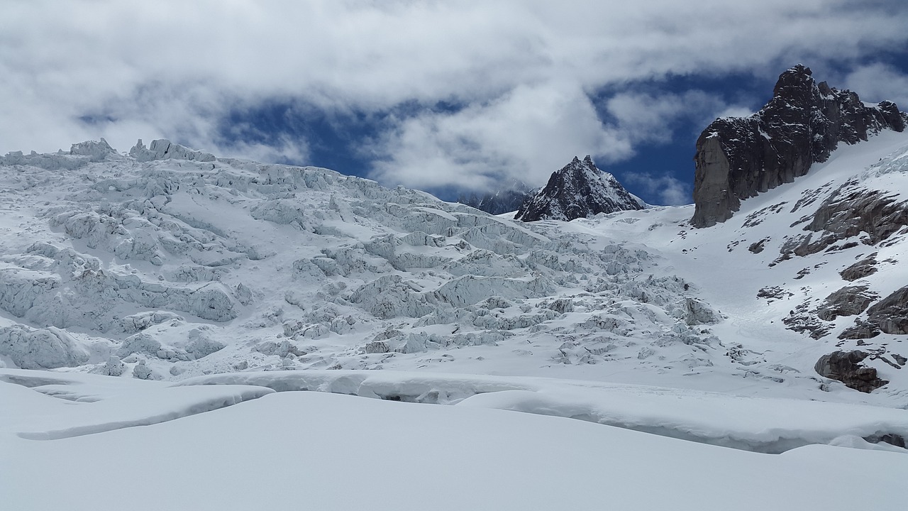 Mer De Glace, Ledynas, Raumenys, Serakai, Ledynas Avarija, Ledas, Aukšti Kalnai, Chamonix, Mont Blanc Group, Kalnai