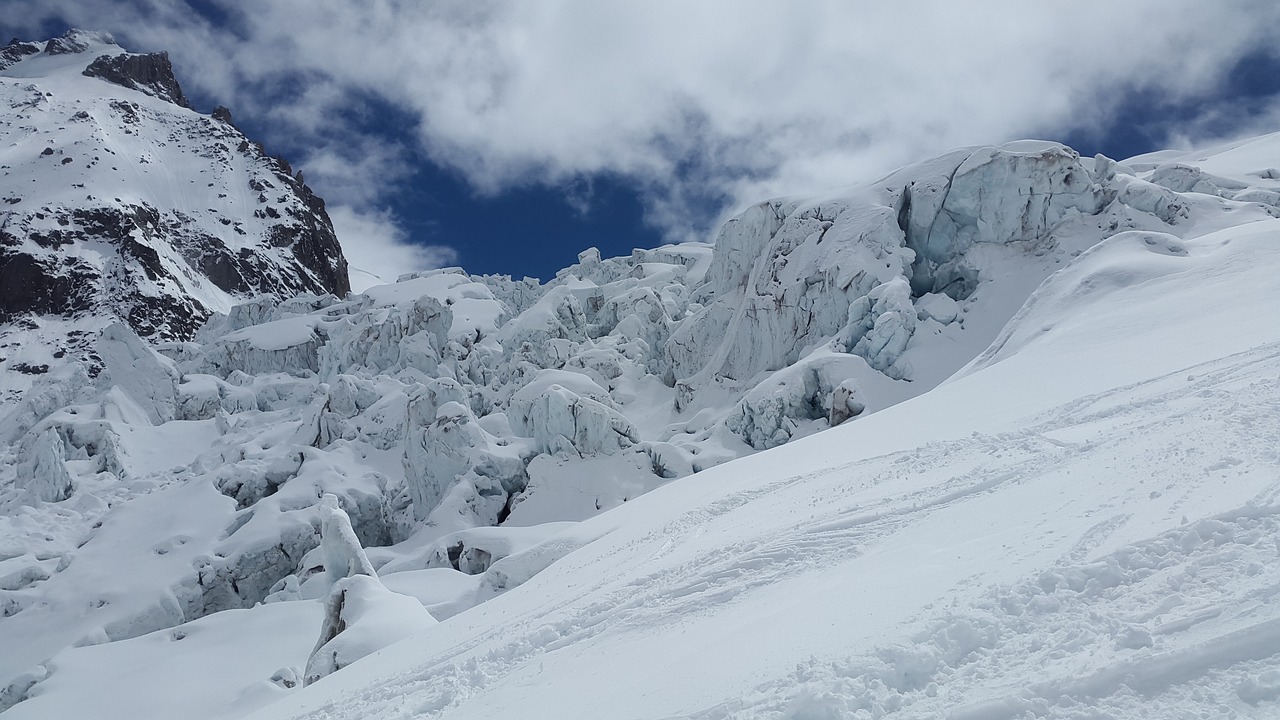 Mer De Glace, Ledynas, Raumenys, Serakai, Ledynas Avarija, Ledas, Aukšti Kalnai, Chamonix, Mont Blanc Group, Kalnai