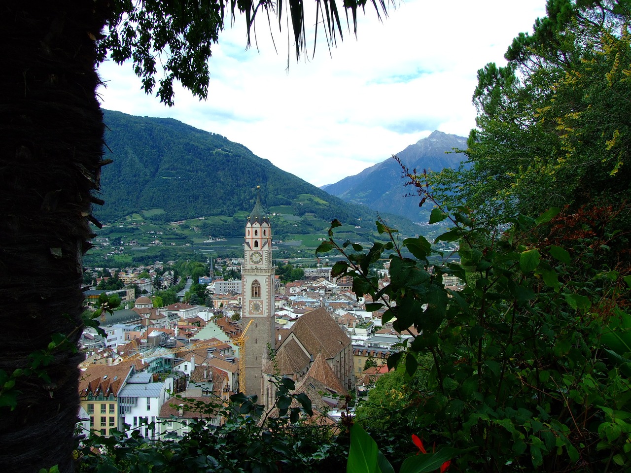 Meranas, South Tyrol, Italy, Bažnyčia, Iš Viršaus, Kalnai, Nemokamos Nuotraukos,  Nemokama Licenzija