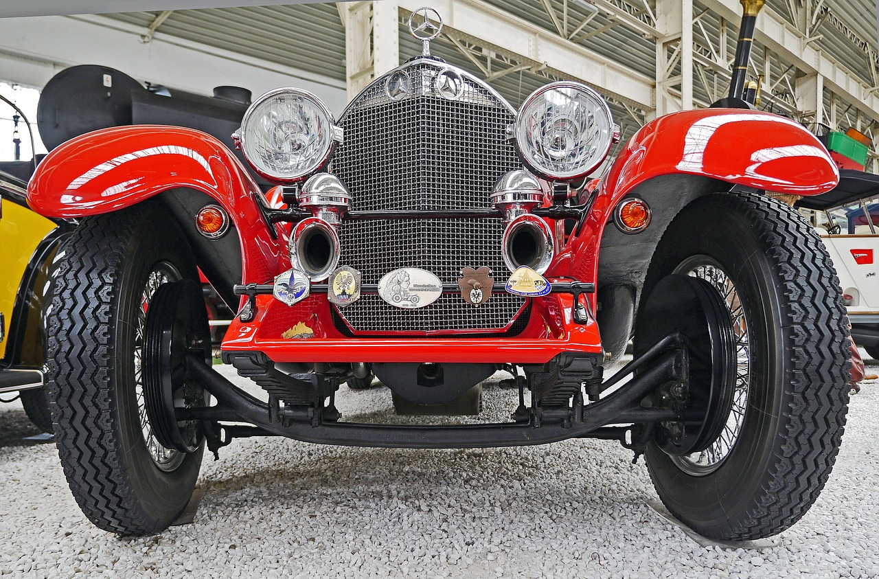 Mercedes, Voras, Rodsteris, Lenktyninis Automobilis, Kabrioletas, Atviras, 1920 M ., Tvirta Ašis, Lapų Spyruoklės, Aušintuvas