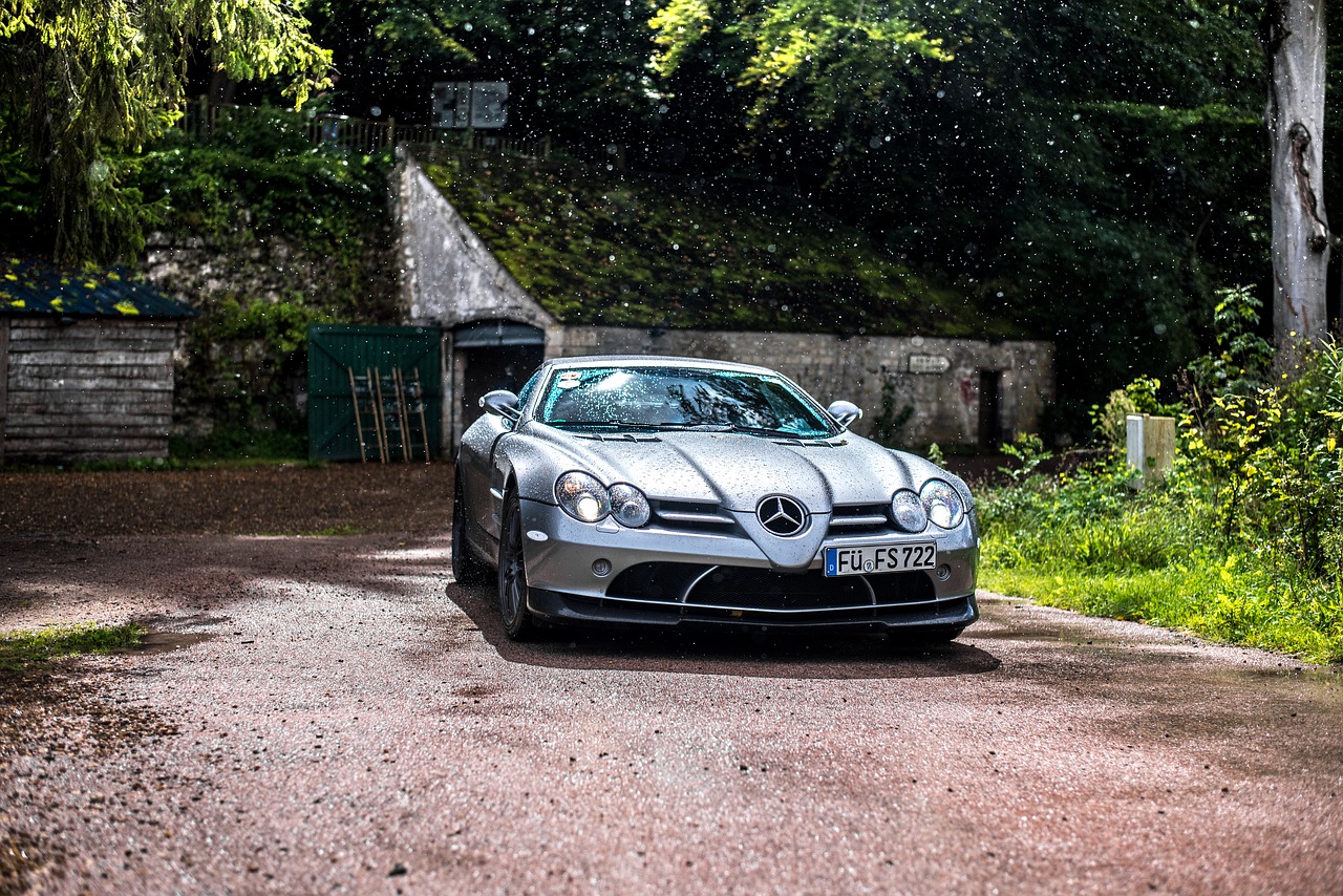 Mercedes, Slr, Mclaren, Lietus, Supercar, Mediena, Chantilly, France, Miškas, V8