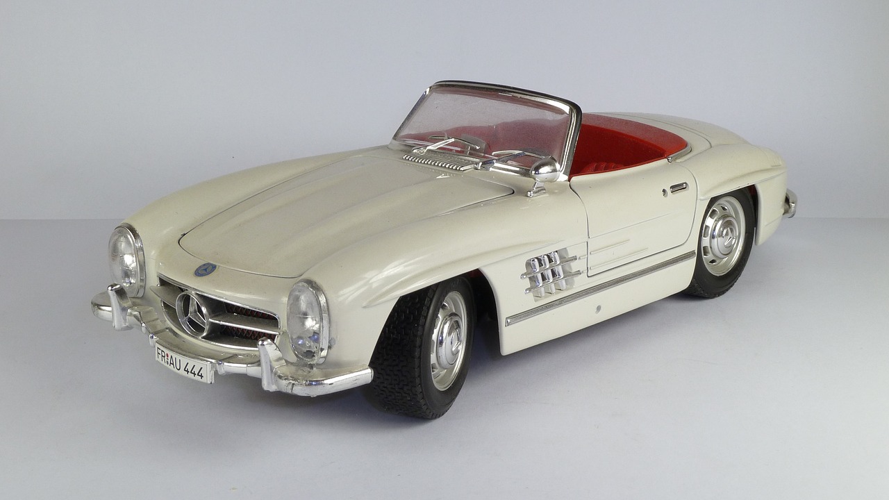 Mercedes,  300 Sl,  Cabrio,  1957,  300Sl,  Corvertible,  1X18,  Modelis Automobilis,  Bburago, Nemokamos Nuotraukos