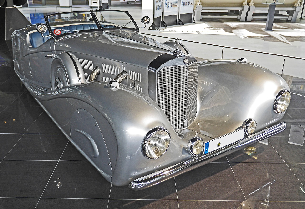 Mercedes 500 K, Vienintelis, Specialus Modelis, Aerodinaminis, Oldtimer, 1936, Kabrioletas, Kompresorius, Istoriškai, Sparnas