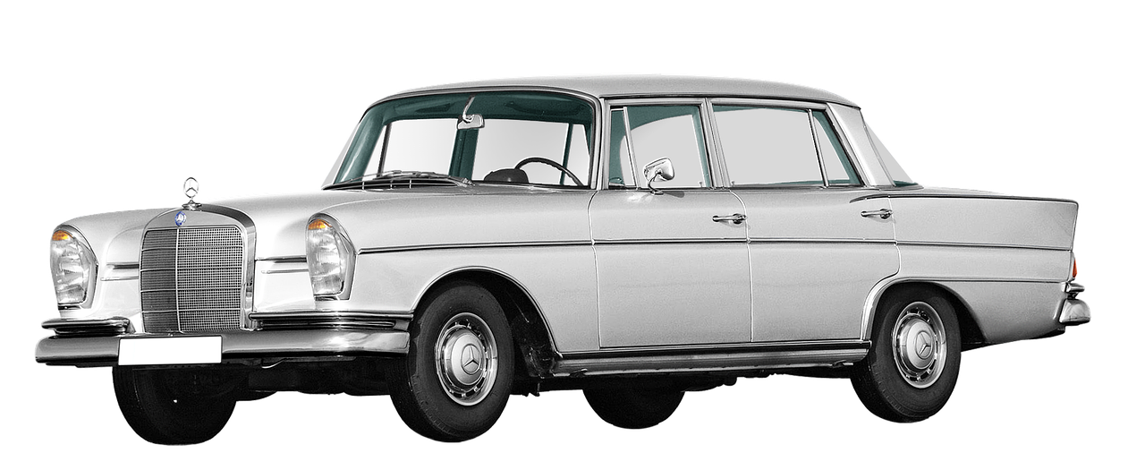 Mercedes Benz, 220, W111-112, 6 Cilindrų Serija, 2195 Ccm, 160 Kmh, Pastatyta Tarp 1959 Ir 1965, Spalva Sidabro Pilka, Limuzinas, 50-60 Mhz Metai