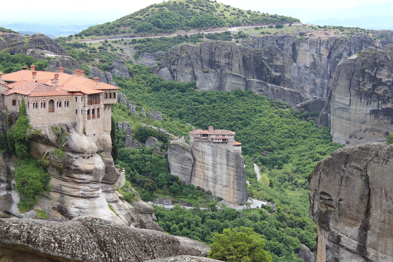 Meteora, Vienuolynas, Graikija, Kraštovaizdis, Religija, Pastatas, Akmenys, Kalnai, Nemokamos Nuotraukos,  Nemokama Licenzija