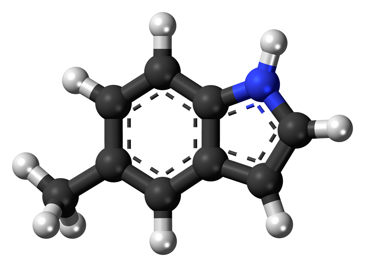 Metilindolas,  Chemija,  Atomai,  Modelis,  Bondings,  Tyrimai,  Junginys,  Aromatiniai, Nemokamos Nuotraukos,  Nemokama Licenzija