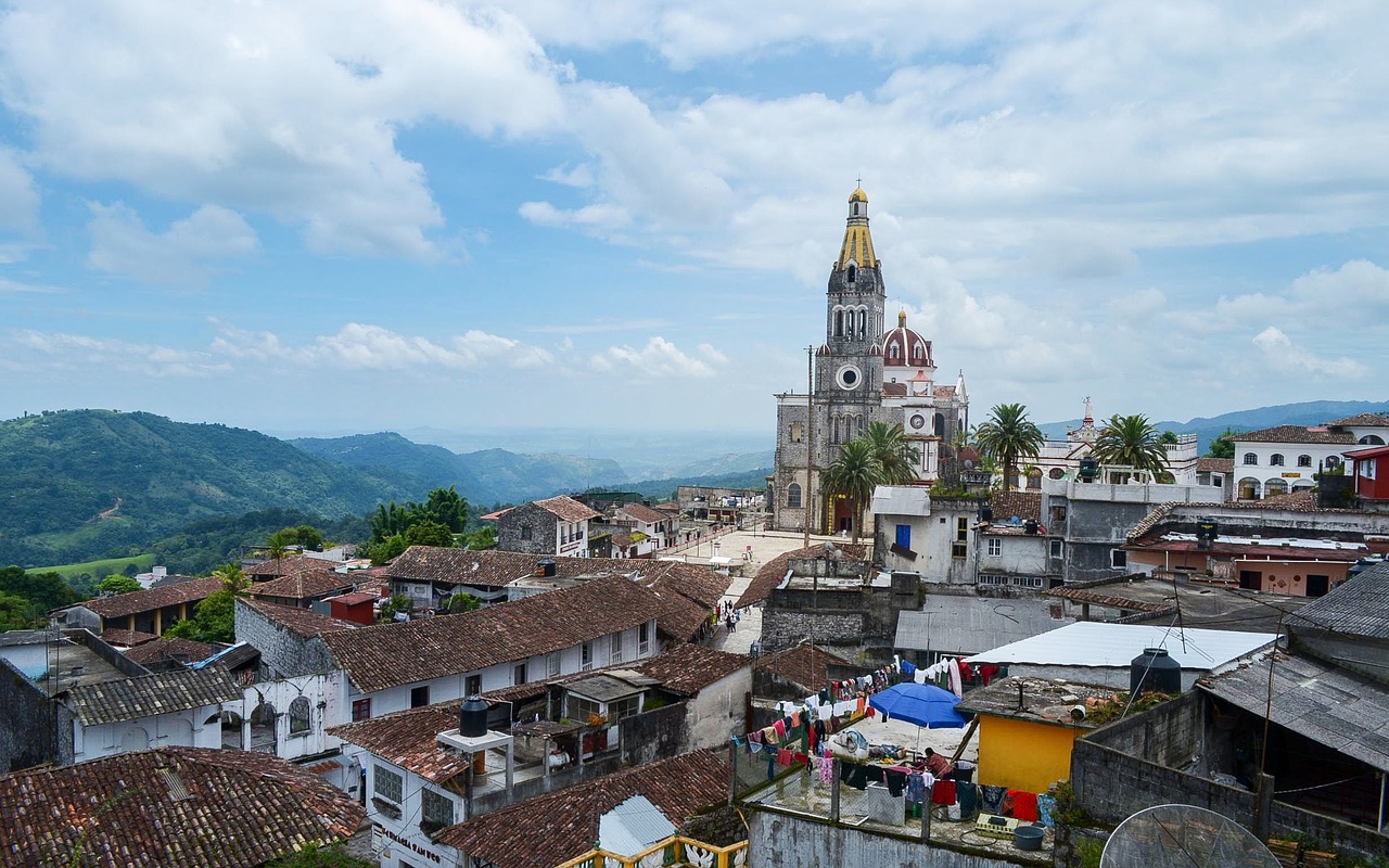 Meksika Žmonės, Cuetzalan, Kaimas Kraštovaizdis, Bažnyčia, Nemokamos Nuotraukos,  Nemokama Licenzija