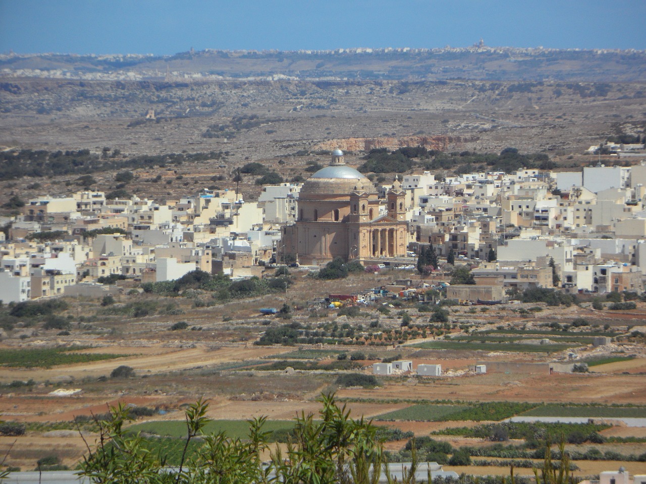 Mgarr, Malta, Vaizdas, Kraštovaizdis, Miestas, Kupolo Bažnyčia, Bažnyčios Kupolas, Architektūra, Perspektyva, Viduržemio Jūros
