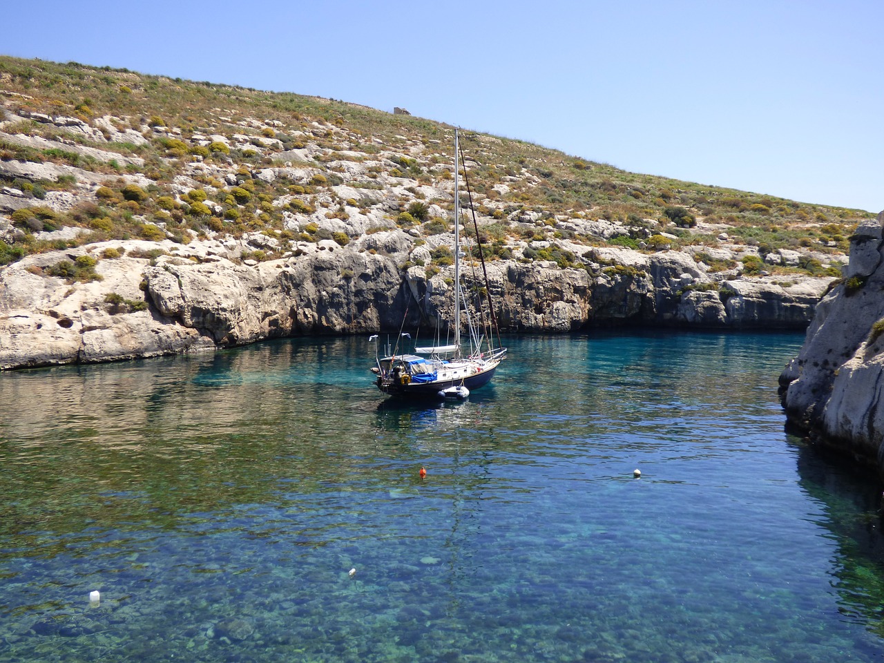 Mgarr Ix-Xini, Įlanka, Atskirti, Valtis, Jūra, Salos Paskirties Vieta, Turizmas, Kranto, Gozo, Malta