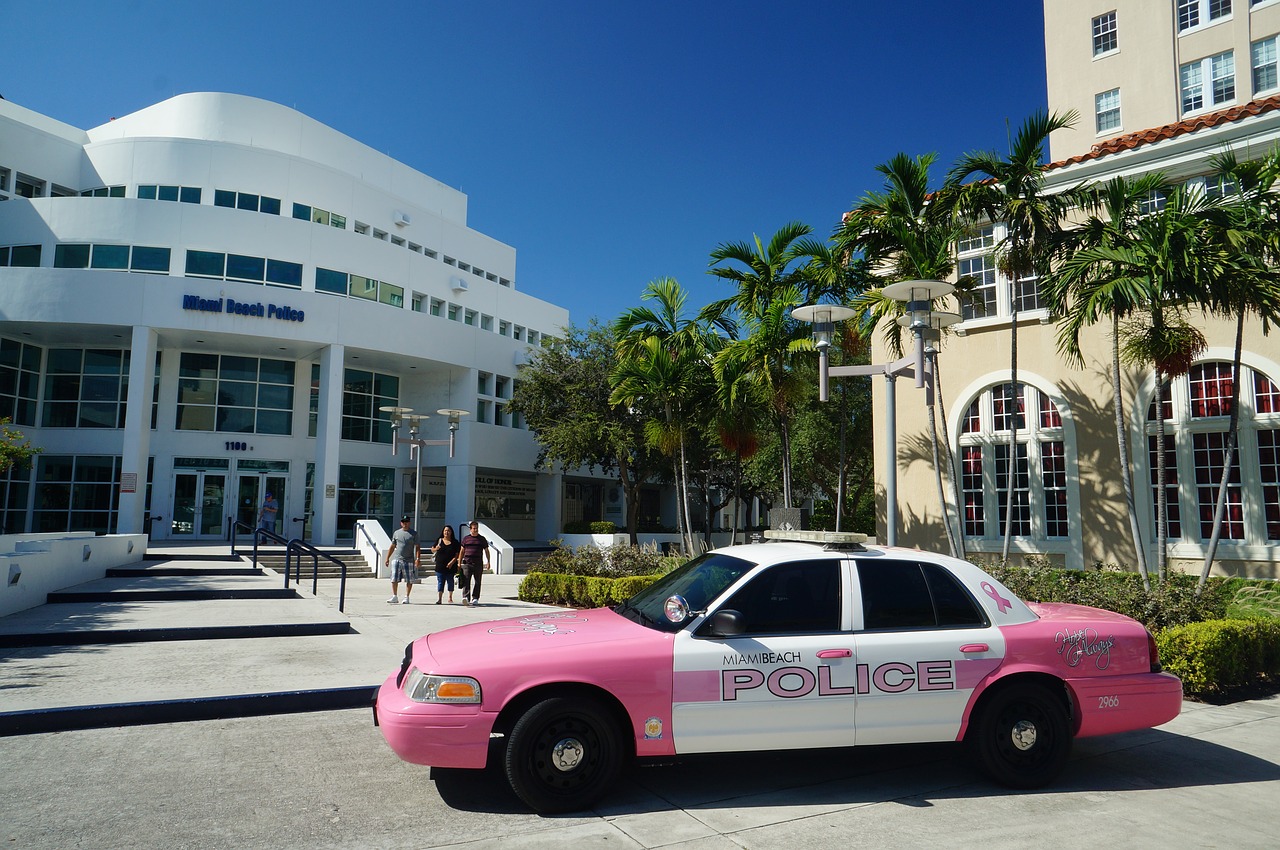 Miami, Florida, Policija, Rožinis, Nemokamos Nuotraukos,  Nemokama Licenzija