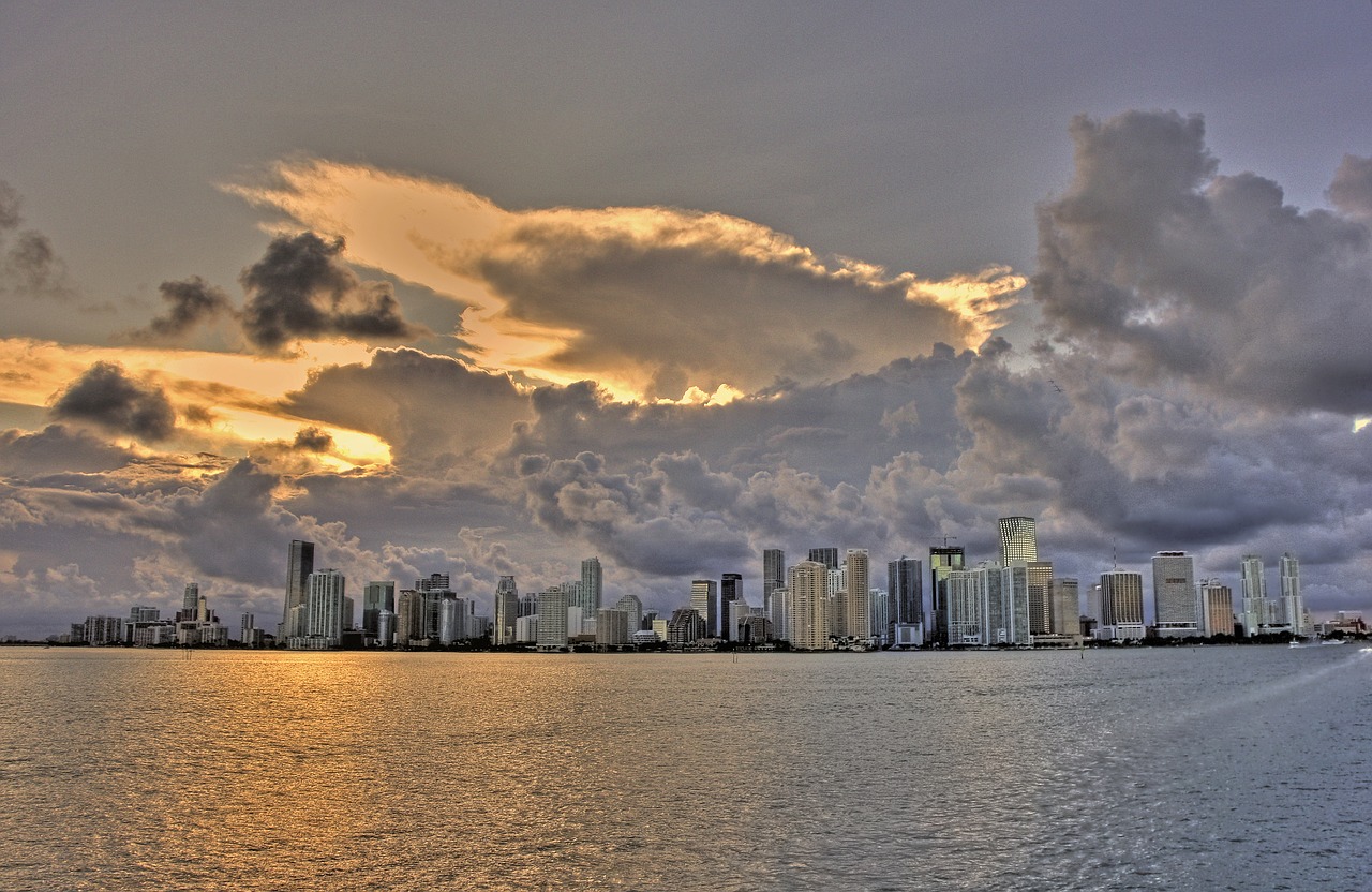 Miami, Debesys, Majamio Paplūdimys, Florida, Usa, Panorama, Nemokamos Nuotraukos,  Nemokama Licenzija