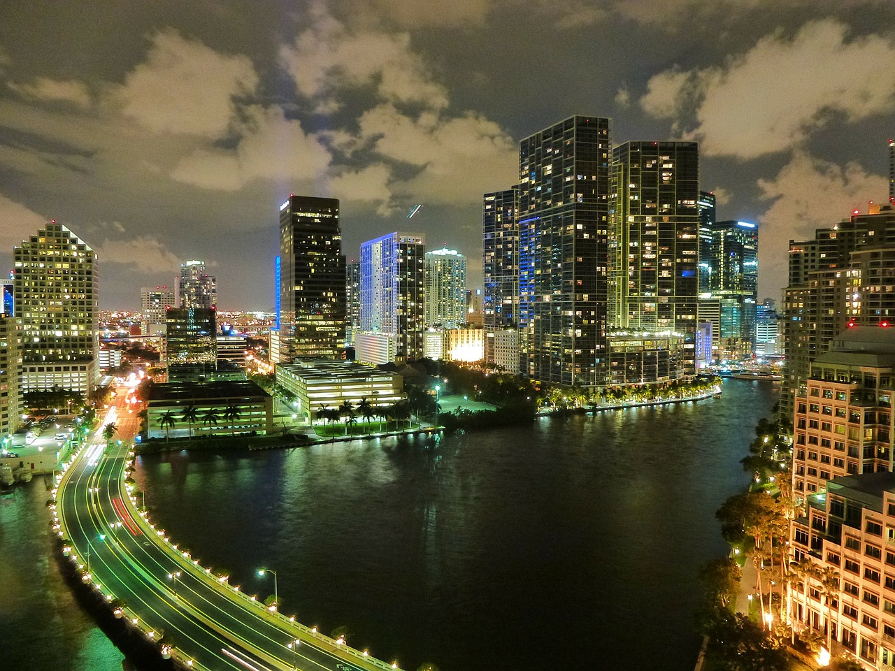 Miami, Florida, Panorama, Miestas, Miesto Panorama, Bokštas, Dangoraižis, Pastatas, Vaizdas, Orientyras