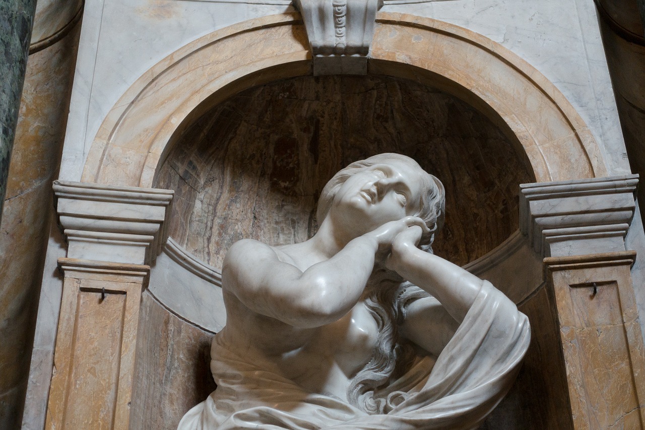 Bernini, Mary Magdalienė, Moteris, Skulptūra, Dom, Siena, Toskana, Italy, Architektūra, Pastatas
