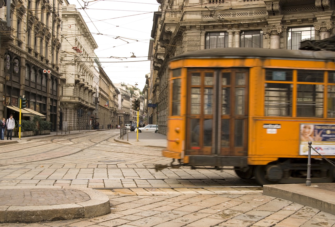 Milanas,  Tramvajai,  Kvadratinių,  Nuo,  Istoriniai Tramvajai,  Italija, Nemokamos Nuotraukos,  Nemokama Licenzija