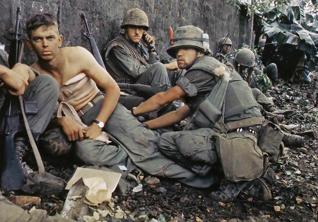 Kariuomenė, Vietnamo Karas, Mums Kareivis Sužeistas, 1967, Jūrų Korpusas, Usa, Mus, Jungtinės Valstijos, Pulkas, Vyrai