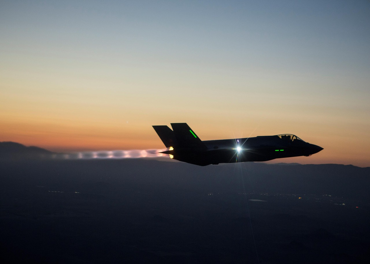 Karinio Naikintuvo Lėktuvas, Testas, Skrydis, F-35, Žaibas Ii, Dusk, Vakaras, Saulėlydis, Lėktuvas, Lėktuvas