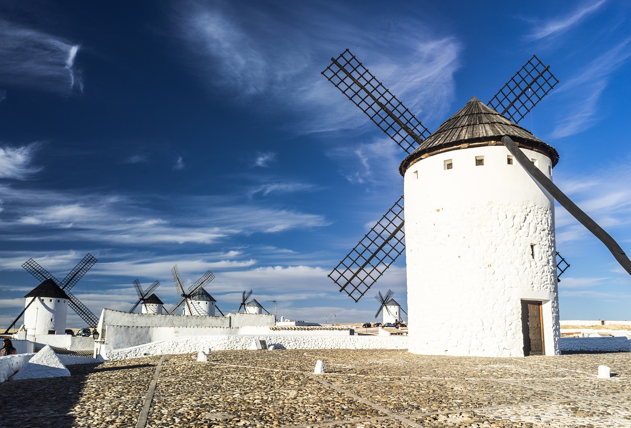 Malūnas, Vėjas, Šlifuoti, Turistinis, Turizmas, Vėjo Malūnas, Vėjo Malūnai, Dėmė, Kraštovaizdis, Don Quixote