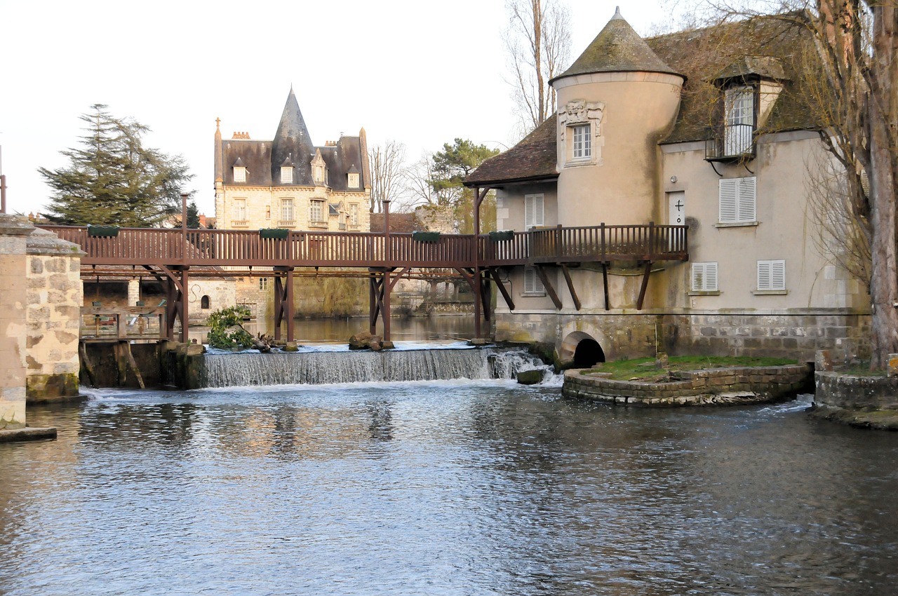 Malūnas, Kaskados, Moret-Sur-Loing, France, Kraštovaizdis, Senas Kaimas, Menininkas, Nemokamos Nuotraukos,  Nemokama Licenzija