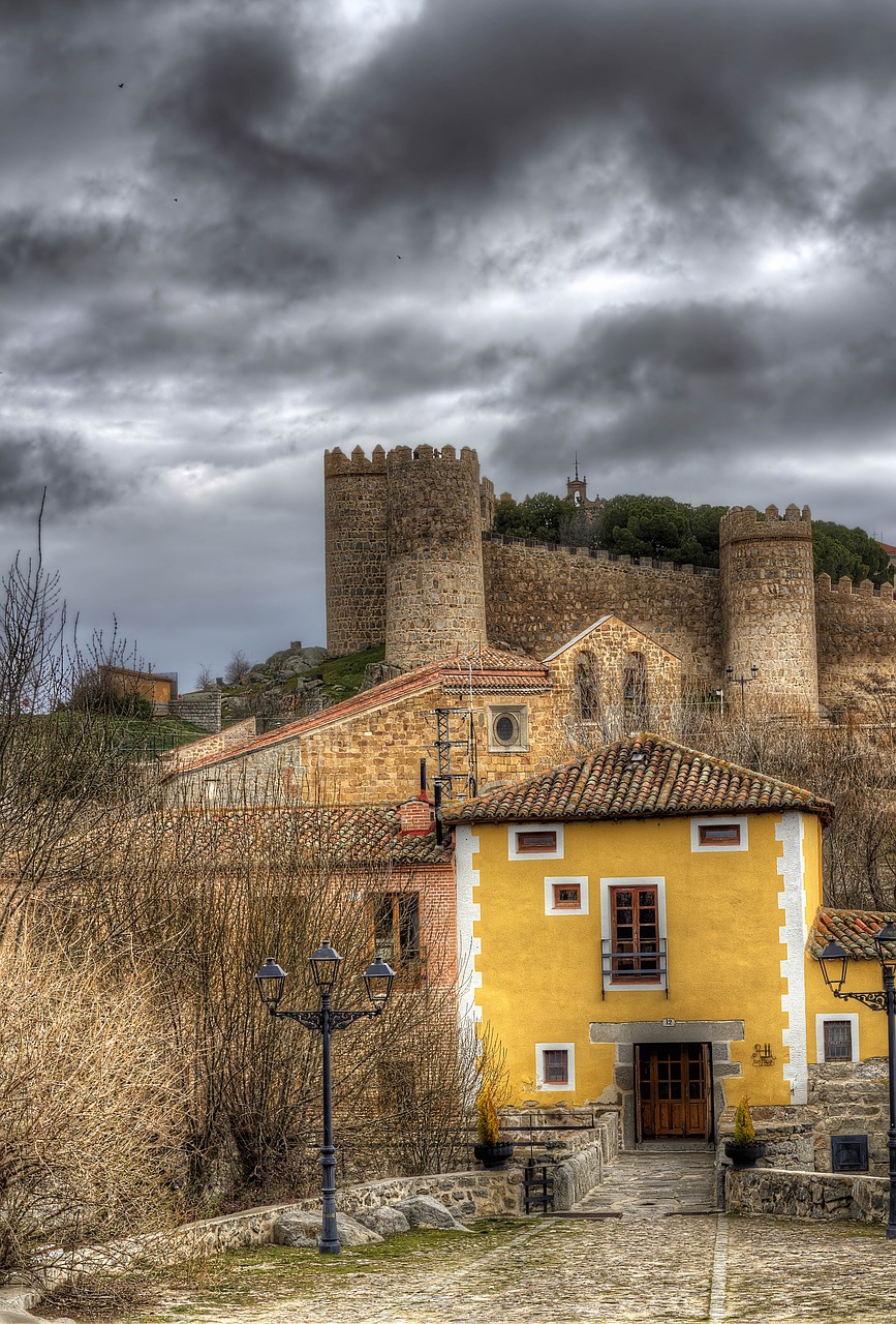 Akmens Plokštės Malūnas, Avila, Siena, Miestas, Peizažai, Ispanija, Nemokamos Nuotraukos,  Nemokama Licenzija