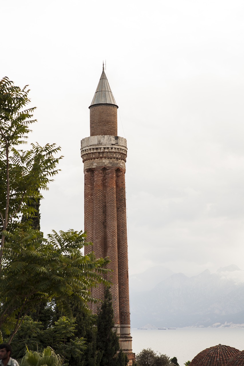 Minaretas, Architektūra, Plyta, Antalija, Turkija, Islamas, Musulmonas, Cami, Mečetės, Garbinimas