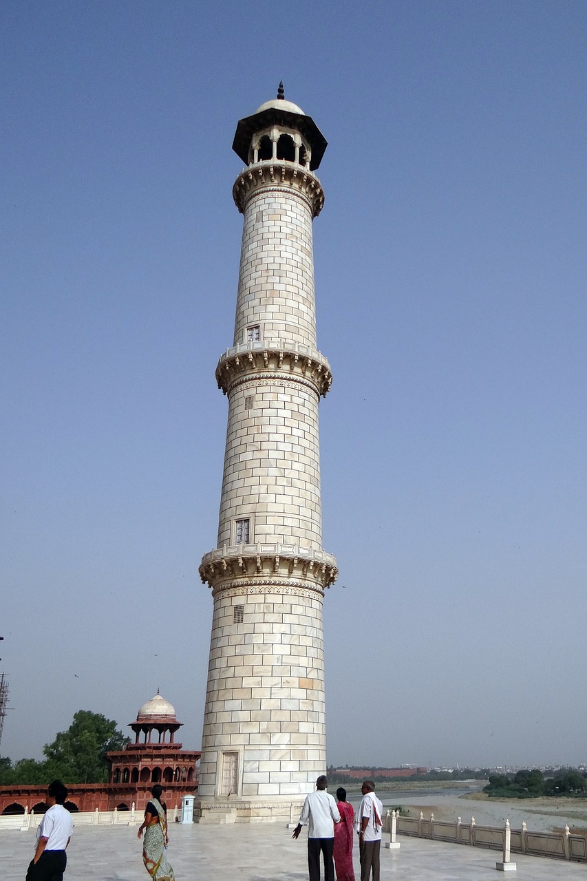 Minaretas, Taj Mahal, Upė Yamuna, Agra, Indija, Nemokamos Nuotraukos,  Nemokama Licenzija