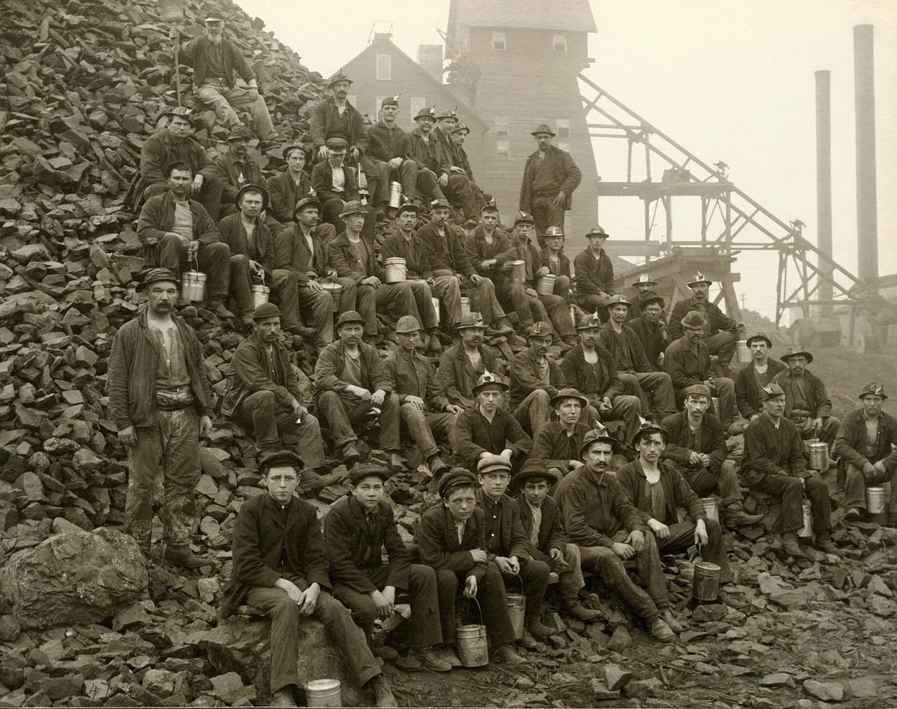 Kalnakasiai, Darbuotojai, Bergmann, Squires, Mine, Minas Tamarackas, Vario Šalis, Michiganas, Usa, 1905