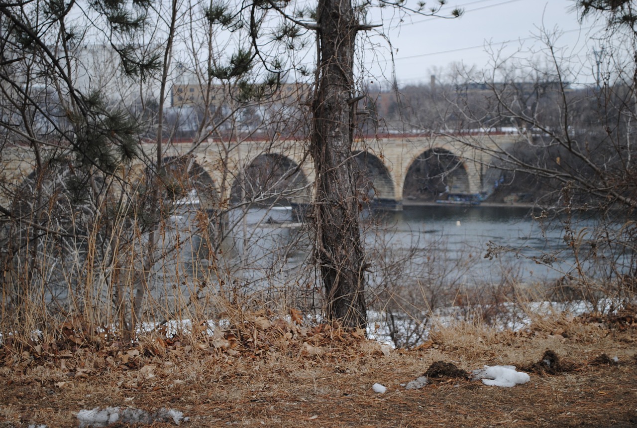 Mineapolis, Minnesota, Akmens Arkos Tiltas, Orientyras, Architektūra, Usa, Vanduo, Kraštovaizdis, Centro, Miesto