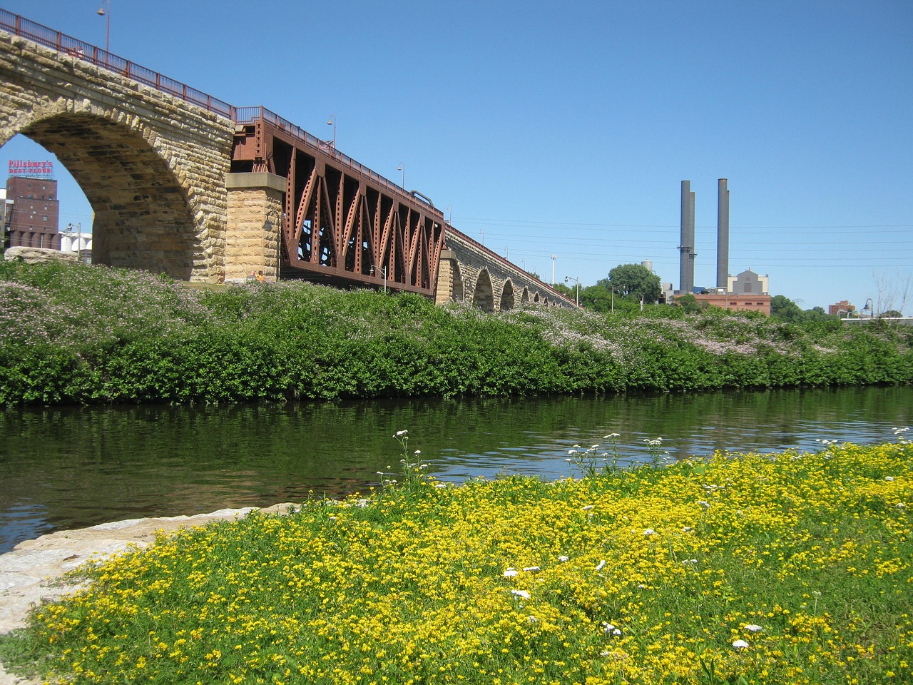 Mineapolis, Tiltas, Minnesota, Upė, Misisipė, Centro, Miestas, Usa, Miesto, Architektūra