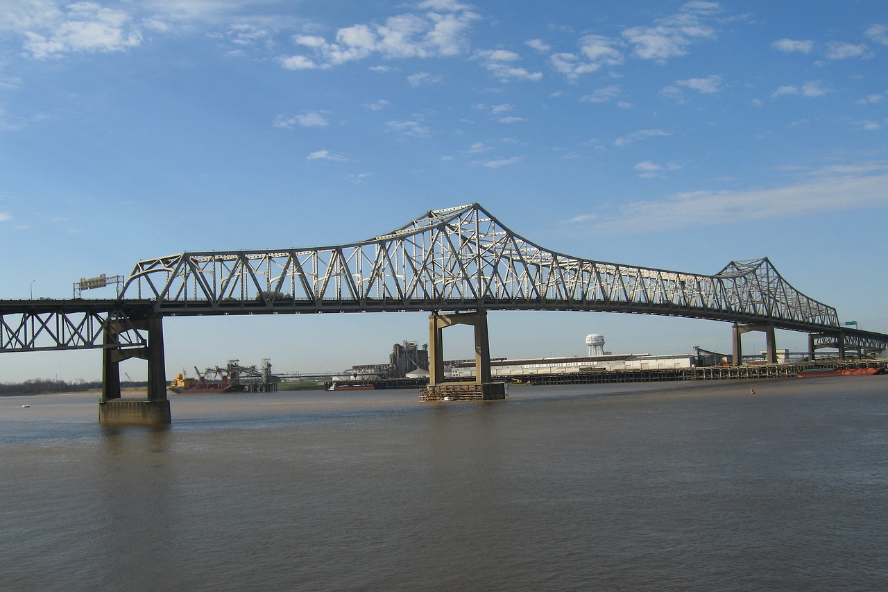 Misisipės Upės Tiltas, Tiltas, Luiziana, Baton Rouge, Upė, Vanduo, Nemokamos Nuotraukos,  Nemokama Licenzija