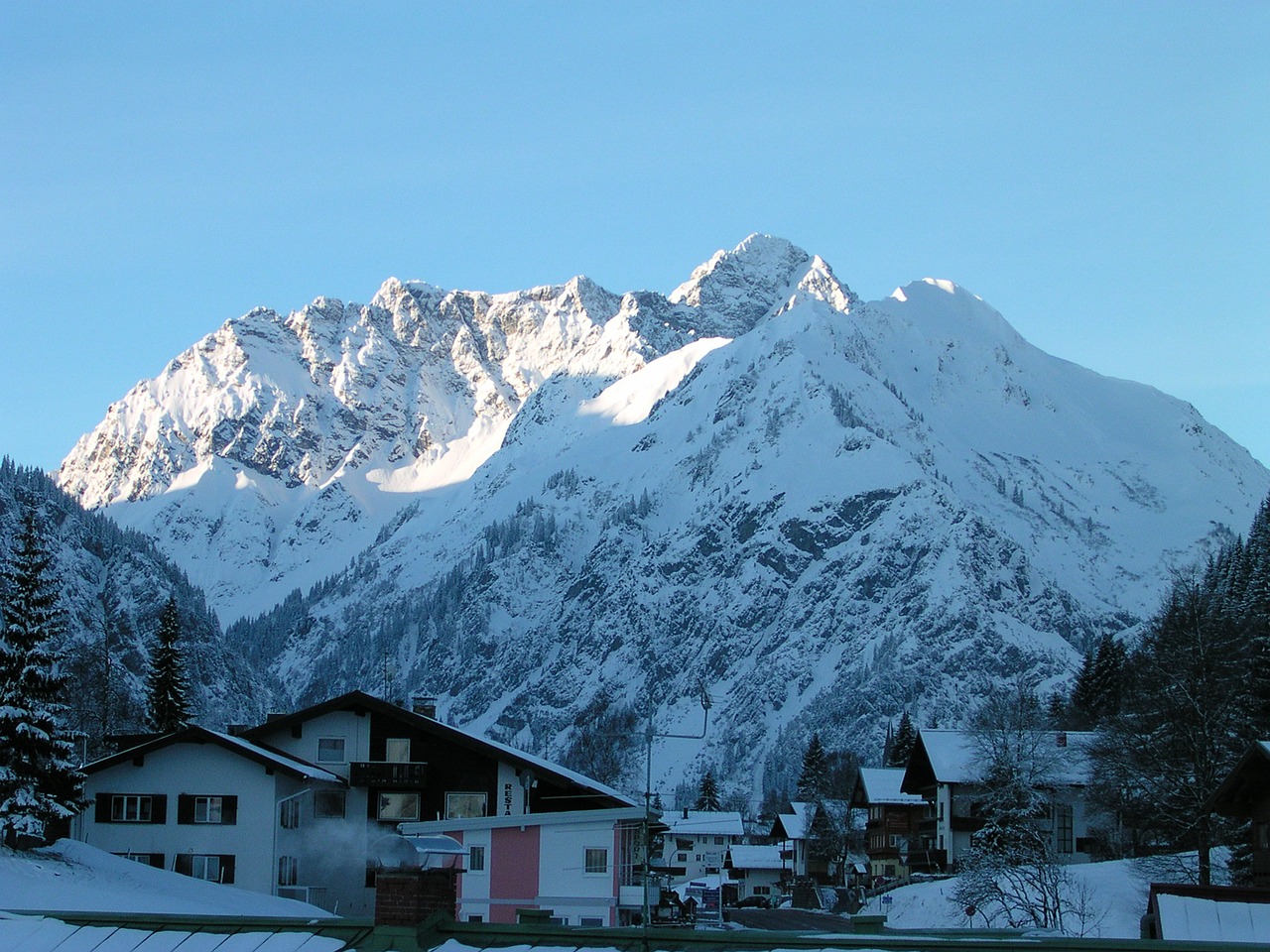 Mittelberg, Kleinwalsertal, Austria, Žiema, Sniegas, Kalnai, Morgenstimmung, Nemokamos Nuotraukos,  Nemokama Licenzija
