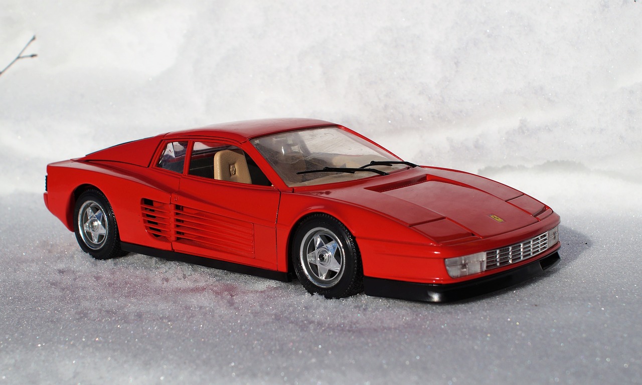 Modelis Automobilis, Ferrari, Testarossa, Greitis, Italy, Greitai, Sportinė Mašina, Raudona, Oldtimer, Žaislai